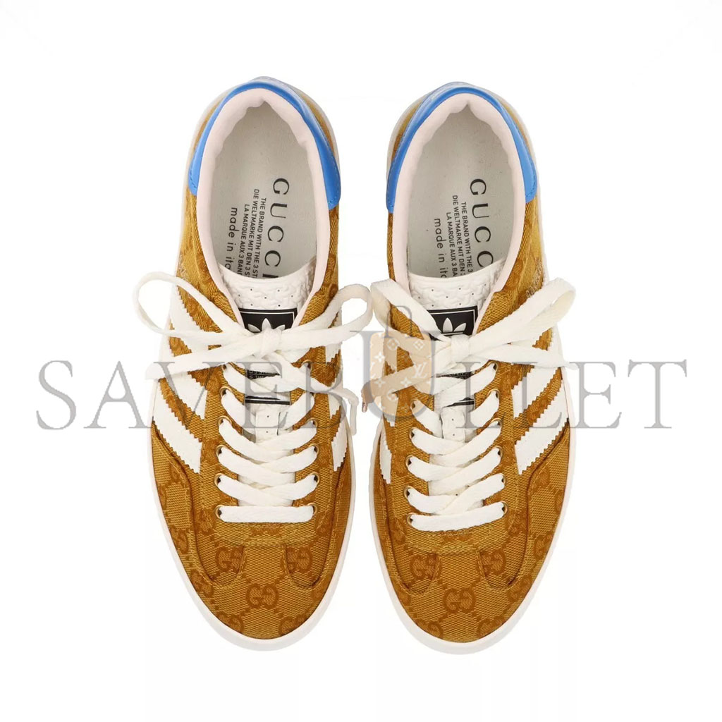 GUCCI X ADIDAS GAZELLE CANVAS & LEATHER SNEAKERS 707873